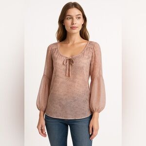 Vintage Y2K American Eagle Sheer Peasant Blouse Women’s M Boho Hippie Coastal